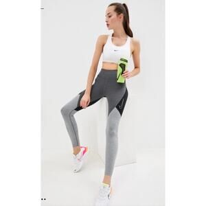 NWT Women's Nike One Dri-Fit Tights Gray / Black